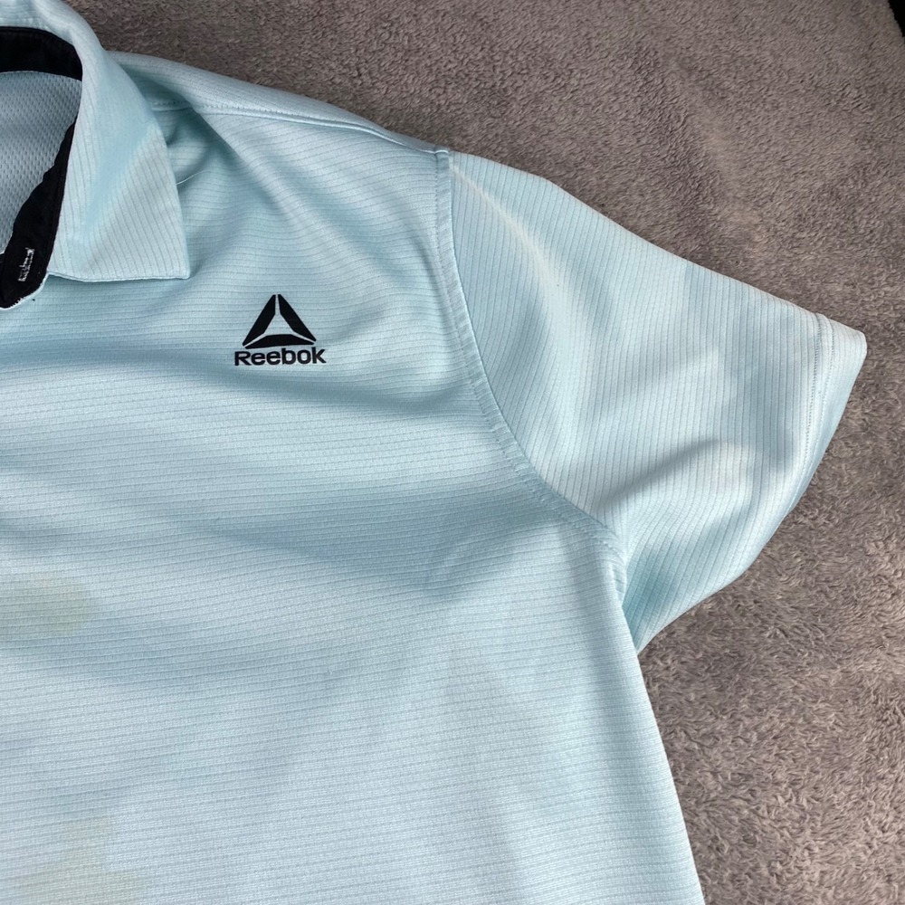 Reebok Mens Athletic Polo Mens 3XL Light Blue Breathable - Picture 5 of 16